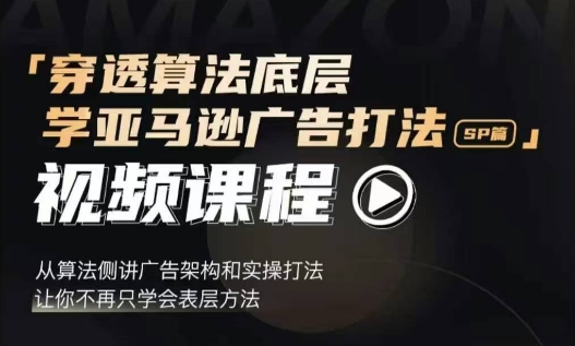 穿透算法底层，学亚马逊广告打法SP篇，从算法侧讲广告架构和实操打法，让你不再只学会表层方法-小宇资源站