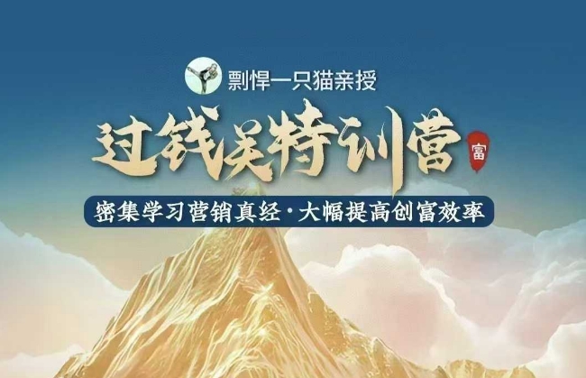 剽悍一只猫-过钱关特训营，学习营销真经 大幅度提高创富效率-小宇资源站