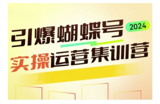 引爆蝴蝶号实操运营，助力你深度掌握蝴蝶号运营，实现高效实操，开启流量变现之路-小宇资源站