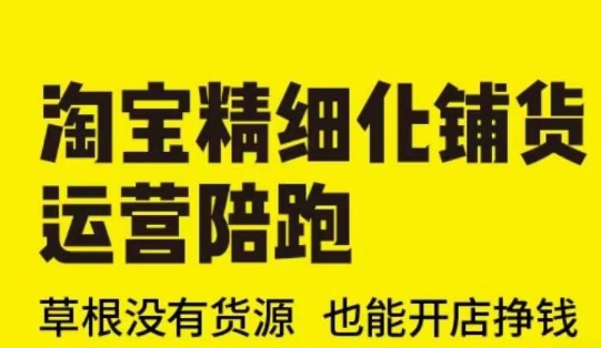淘宝精细化铺货运营陪跑(部分更新至2025)，草根没有货源 也能开店挣钱-小宇资源站