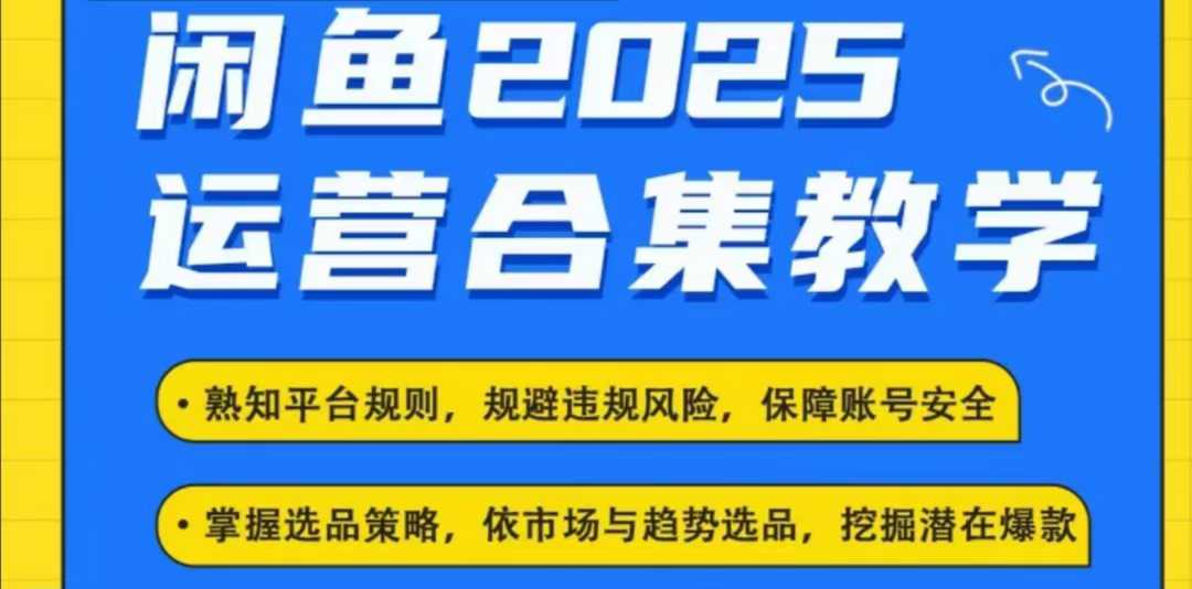 2025闲鱼电商运营全集，2025最新咸鱼玩法-小宇资源站