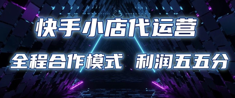快手小店代运营 限时托管计划 合作模式 利润五五分成【揭秘】-小宇资源站