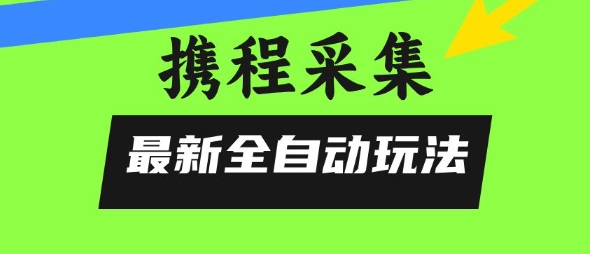 携程信息采集全自动玩法，0风控，无脑开干【揭秘】-小宇资源站