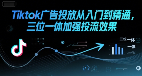 Tiktok广告投放从入门到精通，三位一体加强投流效果-小宇资源站