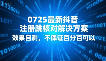 0725最新抖音注册跳核对解决方案，效果自测，不保证百分百可以-小宇资源站