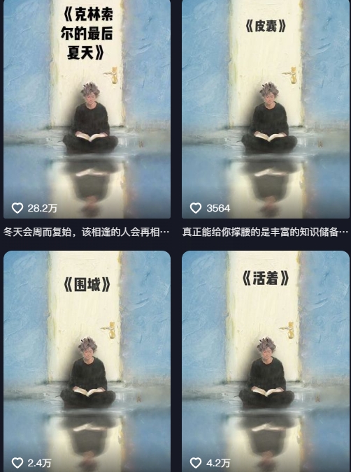 AI制作爆款书单，抖音42粉丝博主书单号制作拆解，单条视频28W赞-小宇资源站
