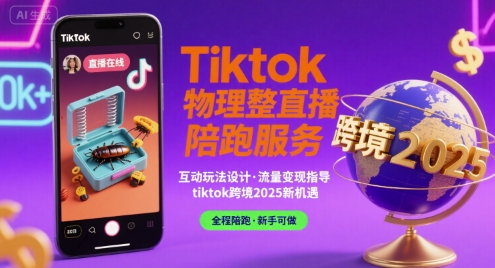 Tiktok物理整蛊直播陪跑服务-tiktok跨境2025-小宇资源站