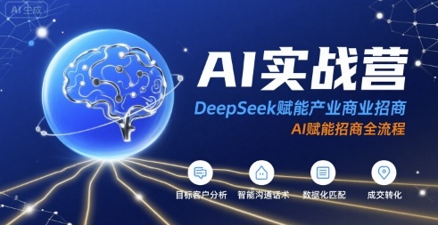 AI实战营：DeepSeek赋能产业商业招商，AI赋能招商全流程-小宇资源站