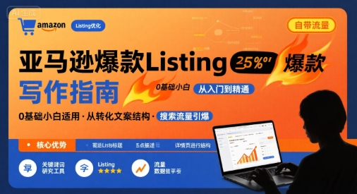 亚马逊爆款Listing写作方法，亚马逊0基础小白也能写爆款自带流量的Listing-小宇资源站