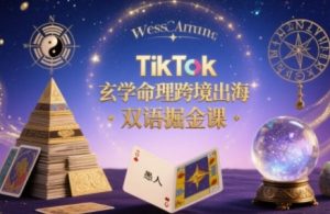 TikTok玄学命理跨境出海双语掘金课，手把手教你用命理知识精准直击海外用户痛点-小宇资源站