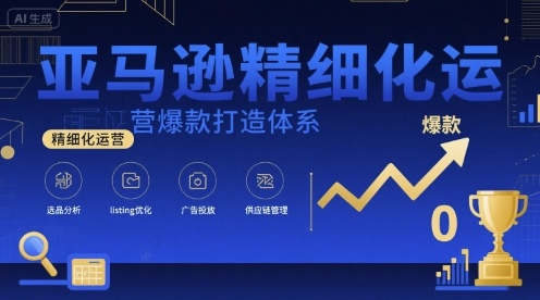亚马逊精细化运营爆款打造体系，视频课+全套资料文档-小宇资源站