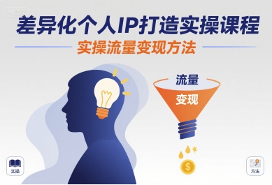 差异化个人IP打造实操课程，实操流量变现方法-小宇资源站