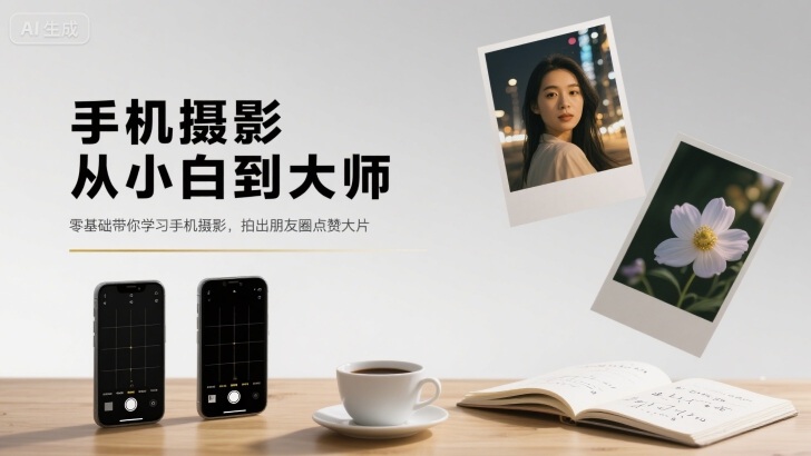 手机摄影从小白到大师，零基础带你学习手机摄影，拍出朋友圈点赞大片-小宇资源站