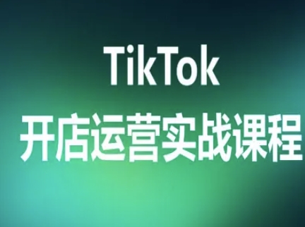 TikTok开店运营实战课程，TK跨境电商实操全流程-小宇资源站