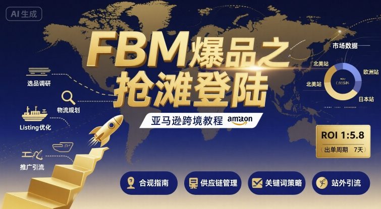 FBM爆品之抢滩登陆-亚马逊跨境教程-小宇资源站