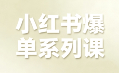 小红书爆单系列课，聚焦小红书电商全链路增长-小宇资源站