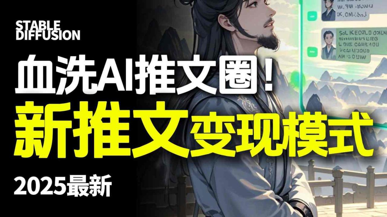 最新AI动态电影漫画小说推文，全流程实操教学，小白也能月入1W+-小宇资源站