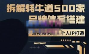 牛牛·500家餐饮品牌搭建&短视频深度解析,拆解牦牛道500家品牌体系搭建-小宇资源站