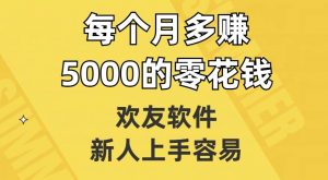 欢友软件,新人上手容易,每个月多赚5000的零花钱【揭秘】-小宇资源站