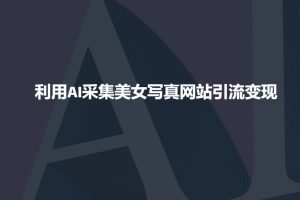 利用AI采集美女写真网站引流变现,引流嘎嘎的-小宇资源站