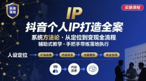抖音个人IP系统落地实操大课,实操课程,辅助落地-小宇资源站