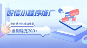 2025微信小程序全新玩法，全自动被动收益，小白宝妈轻松上手日入5张【揭秘】-小宇资源站