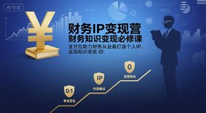 财务IP变现营,财务知识变现必修课,全方位助力财务从业者打造个人IP,实现知识变现-小宇资源站