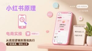 小红书原理以及详细实操流程，小红书电商教程-小宇资源站