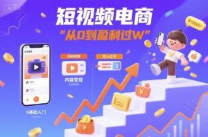 短视频电商：短视频变现从0到盈利过W-小宇资源站