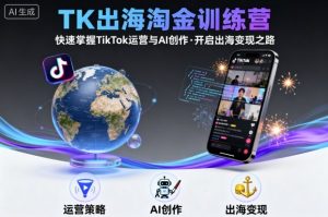 TK出海淘金训练营,助你快速掌握TikTok运营与AI创作,开启出海变现之路-小宇资源站