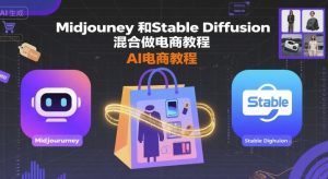 Midjourney和Stable Diffusion混合做电商教程-ai电商教程-小宇资源站