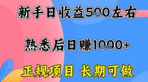 全年可变现项目,收益高无门槛,正规项目,长期可做,一天收益1k+一台电脑在家创业【揭秘】-小宇资源站