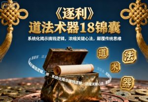 《逐利》道法术器18锦囊,系统化揭示搞钱逻辑,浓缩关键心法,颠覆传统思维-小宇资源站