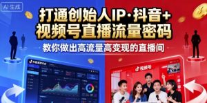 25年直播9-10两期线下课，打通创始人IP，抖音+视频号直播流量密码，教你做出高流量高变现的直播间-小宇资源站