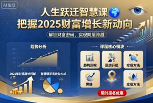 人生跃迁智慧课,把据2025财富增长新动向-小宇资源站