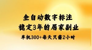 全自动数字标注，稳定3年的蓝海项目，居家也能矩阵开干的副业，单机日入3张+【揭秘】-小宇资源站