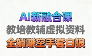 育儿教学教培新玩法，AI生成教学视频，市场大，操作简单，变现天花板非常高-小宇资源站