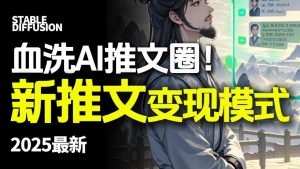 最新AI动态电影漫画小说推文，全流程实操教学，小白也能月入1W+-小宇资源站