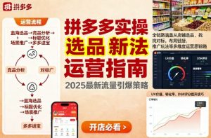 王校长9月12拼多多实操新玩法，全链路涵盖从店铺选品、找对标，布局链接，推广玩法等多维度运营思路-小宇资源站